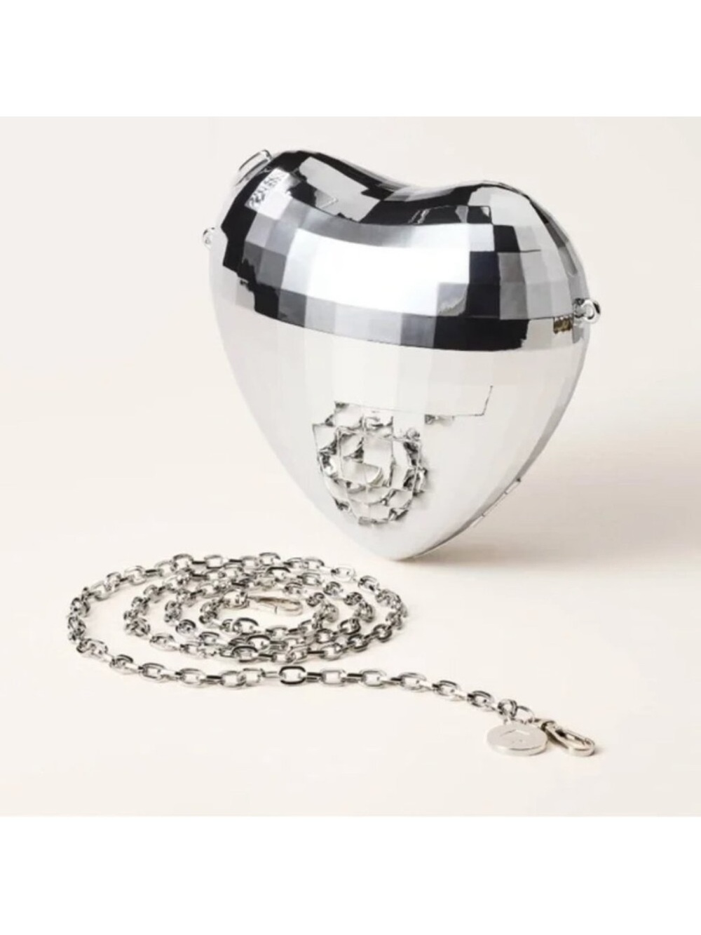 Kate Spade Silver Heart Disco Ball Crossbody Bag Highly Collective